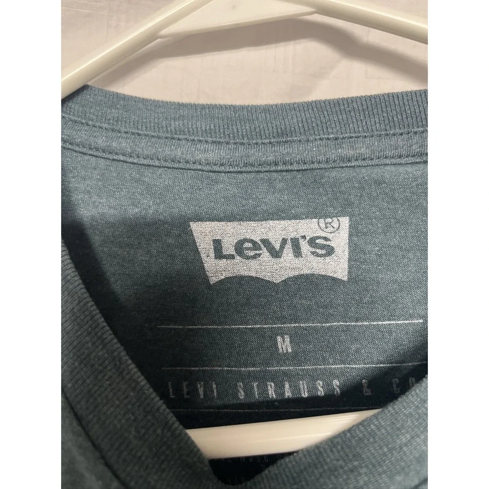 Levi's Mens California Bear Graphic T-Shirt Gray Blue Short Sleeve M